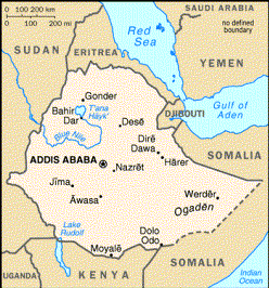 КАРТА АБИССИНИИ (современная эфиопия)